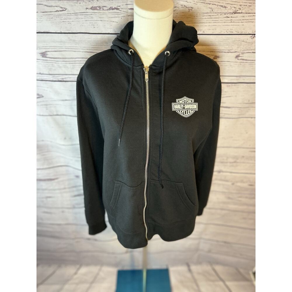 Harley-Davidson Wounded Warrior Project Zip Hoodie Black Size L - Picture 2 of 6